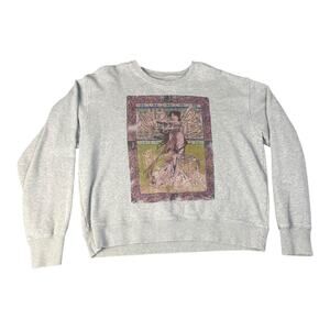 Lucky Brand x Janis Joplin Graphic Grey Crewneck Sweatshirt Size-Medium